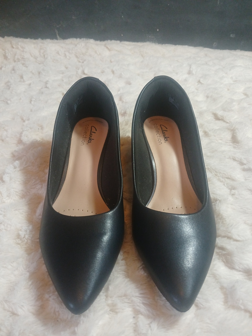Clarks Collection Teresa Step Black Leather Dress Pumps A515548 Size 8 M